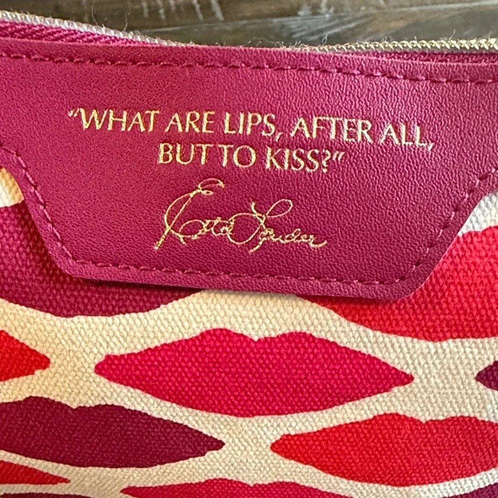 Estee  Lauder x Kendra Dandy Pink Lips ‎ Cosmetic Bag  Pink and Red